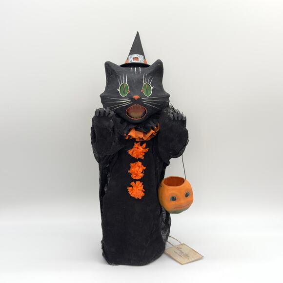Bethany Lowe Medium Scaredy Cat Ghoul Black Cat Halloween Decor 17" NEW - Picture 4 of 9